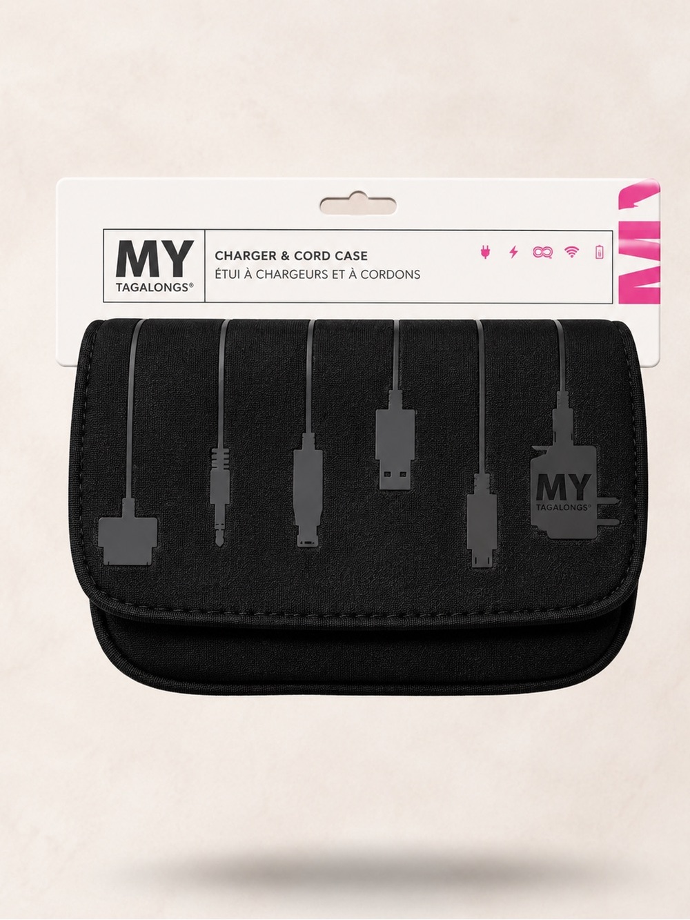 NWT: Black Charger & Cord Case